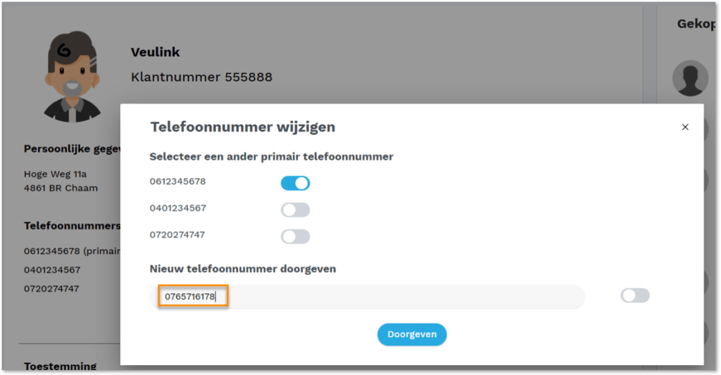 nieuw telnr site