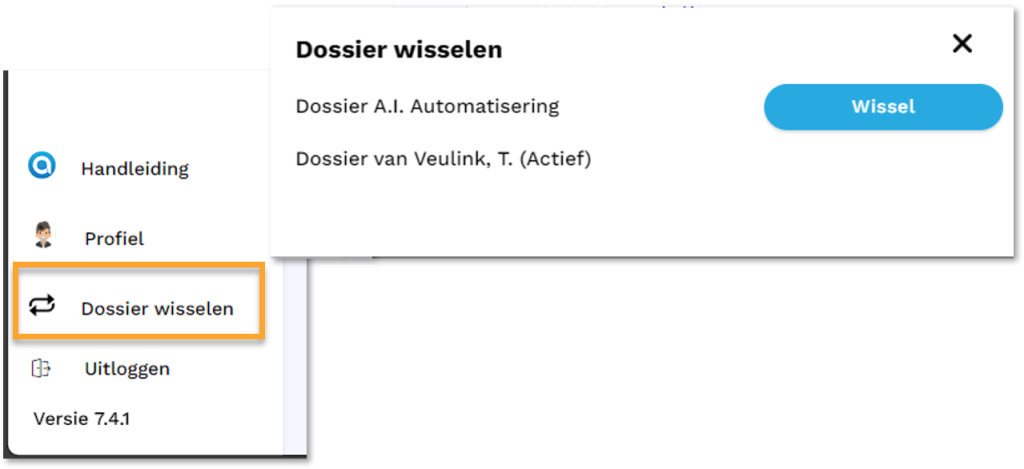 dossier wisselen