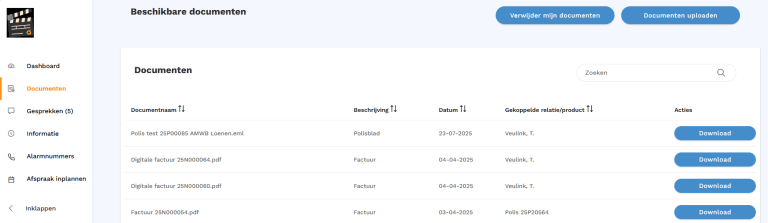 documenten in Appviseurs web