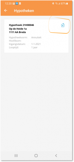 hypotheken hoofdscherm hypotheken hoofdscherm